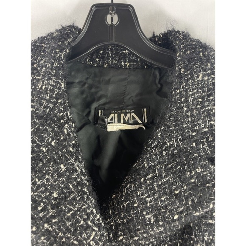 ALMA Knitted Double Breasted Rare Fitted Blazer Top Multicolor Jacket Sz. 44-EUC - Picture 7 of 7